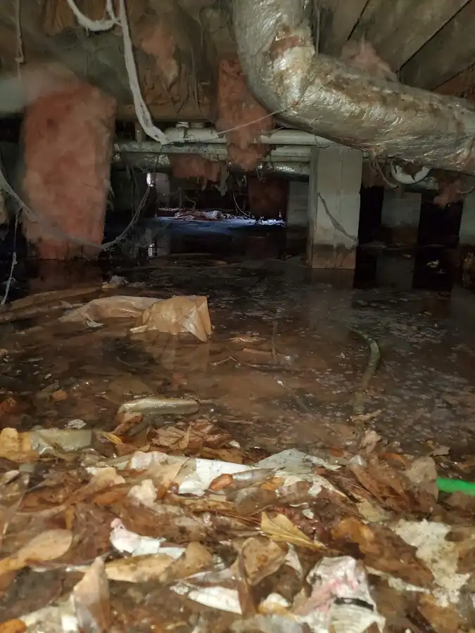 Crawl space flood assessment for Commercial Water Damage Restoration in Lake Geneva